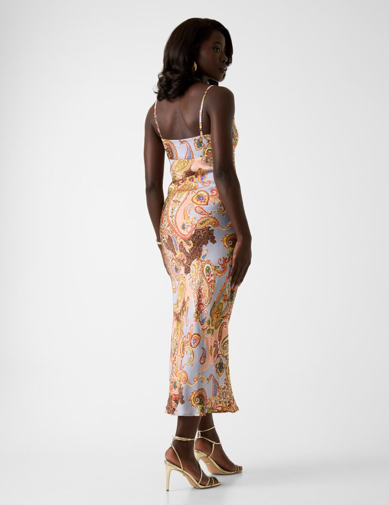 guess paisley print slip dress