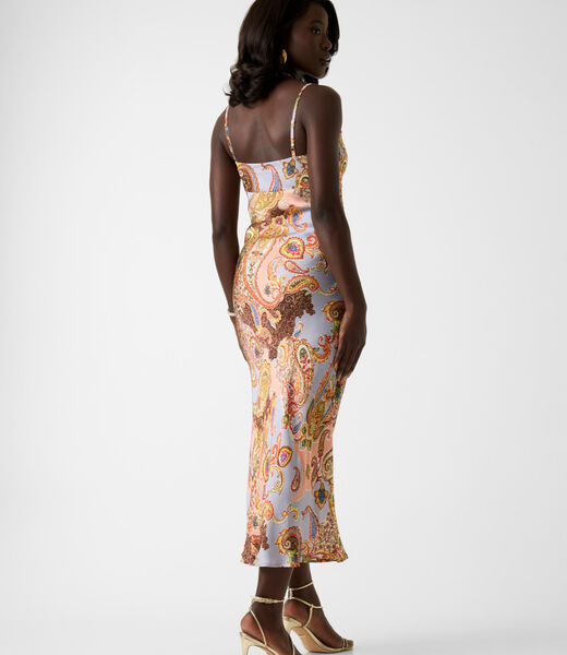 Paisley print slip dress