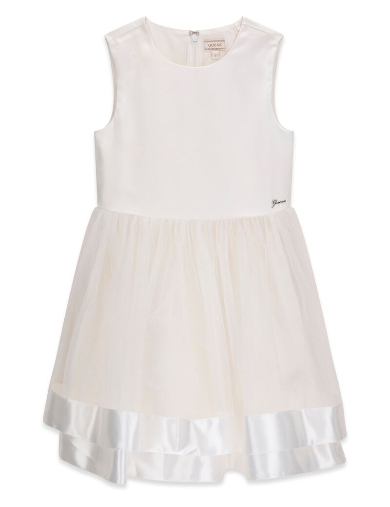 Mixed fabric dress