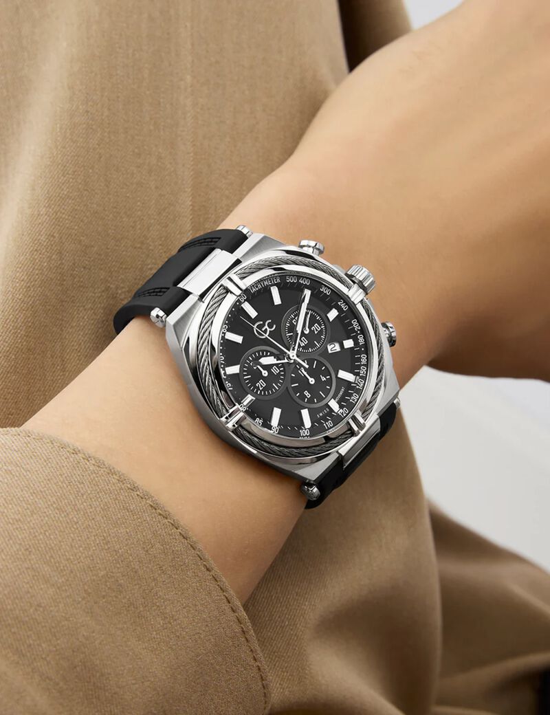 Gc IronClass chrono silicone watch