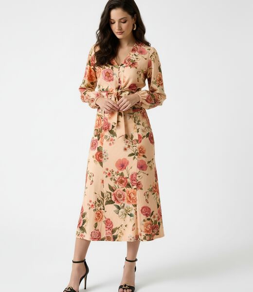 Ryan linen midi skirt