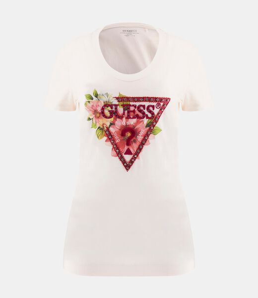 Floral triangle logo T-shirt