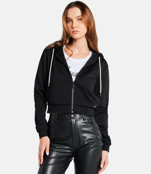 All-over logo full zip hoodie