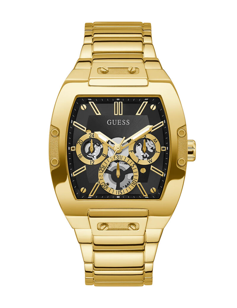 Gold Square Multifunction Watch