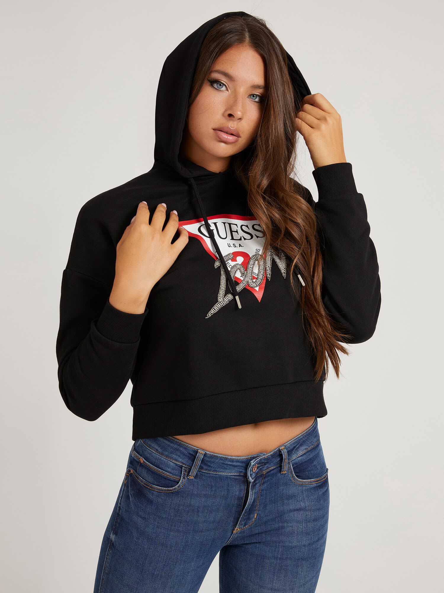 Guess icon logo sweatshirt top