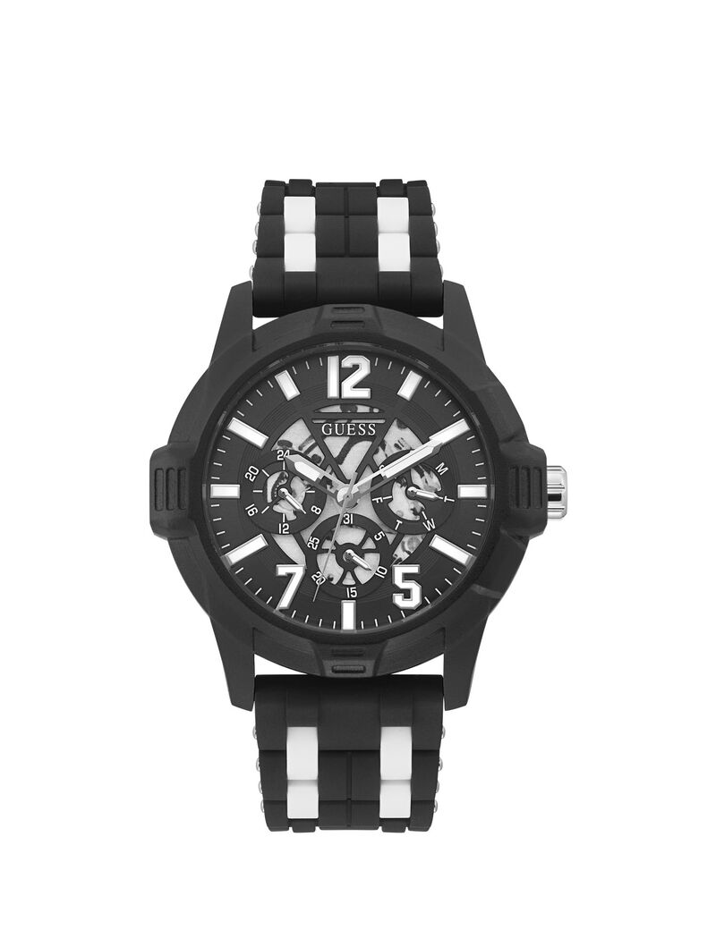 ساعة يد متعددة الوظائف باللون الأسود