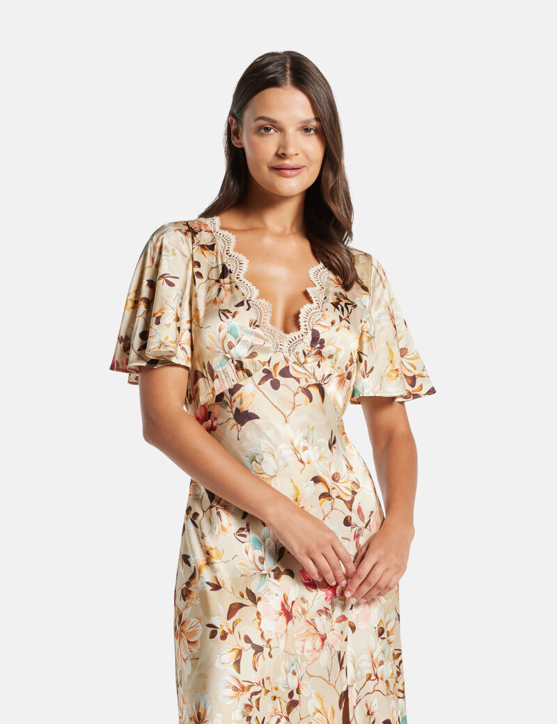 Martine split long dress