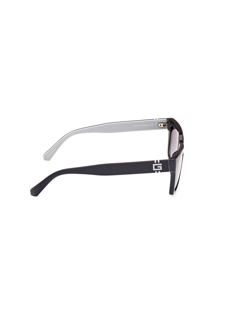 Injected Sun Glasses M Shiny Black Gradient Smoke