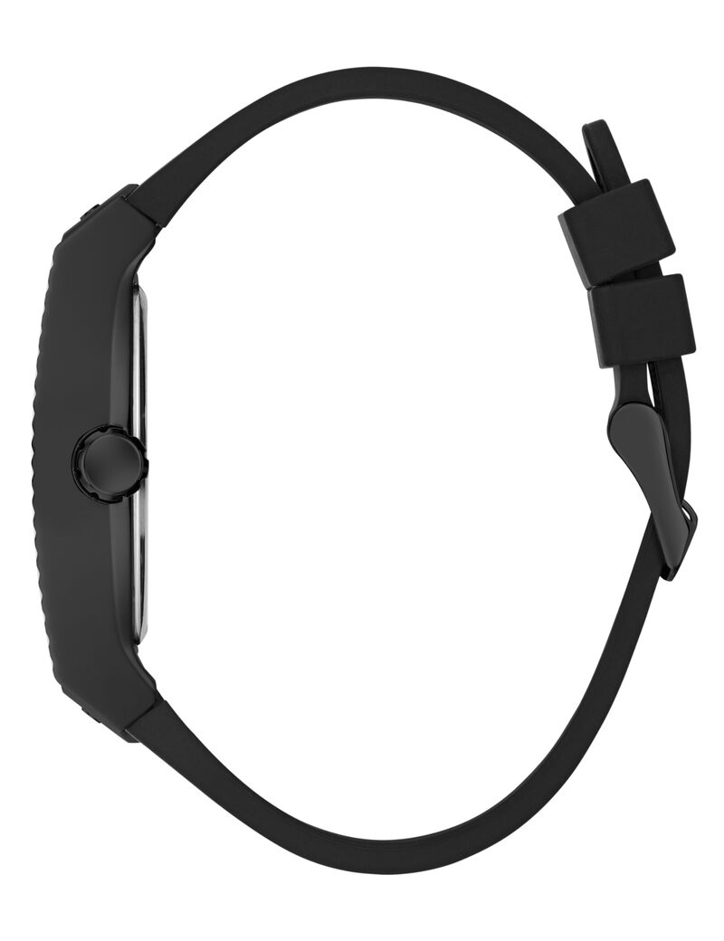 guess mens black gunmetal grey rectangle analog watch