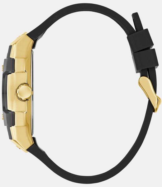 Mens Black Gold Tone Multi-function Watch
