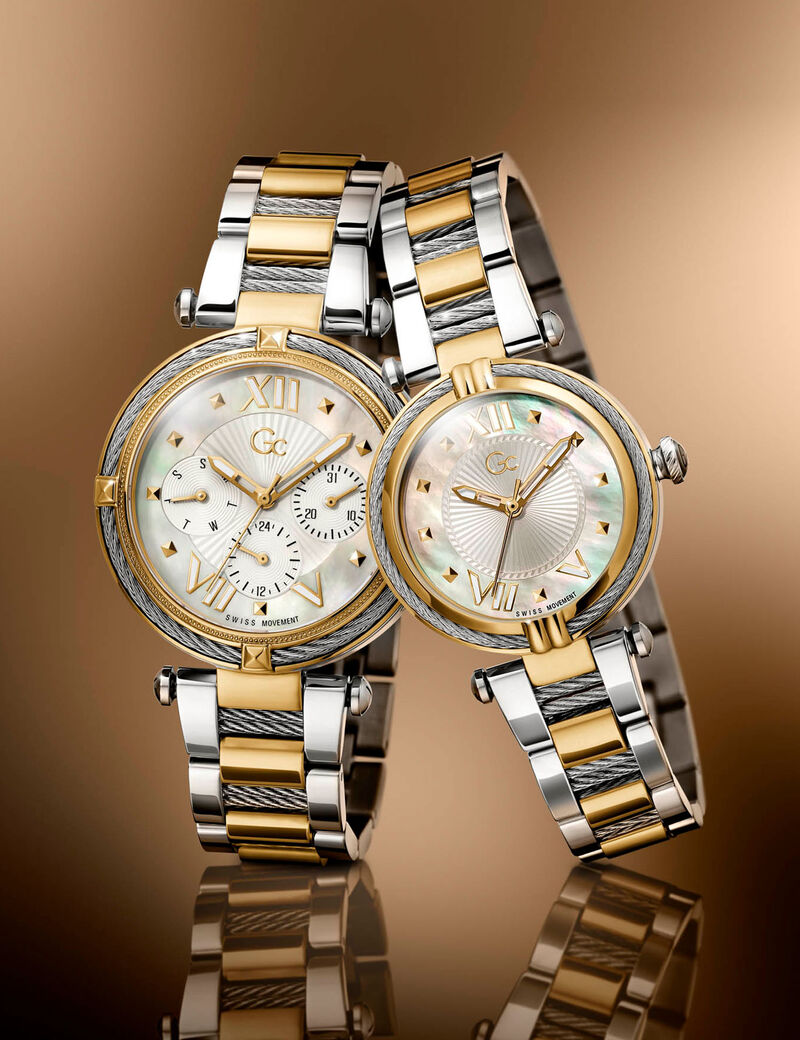 Gc Silver And Gold Ladies Cabletwist Watch