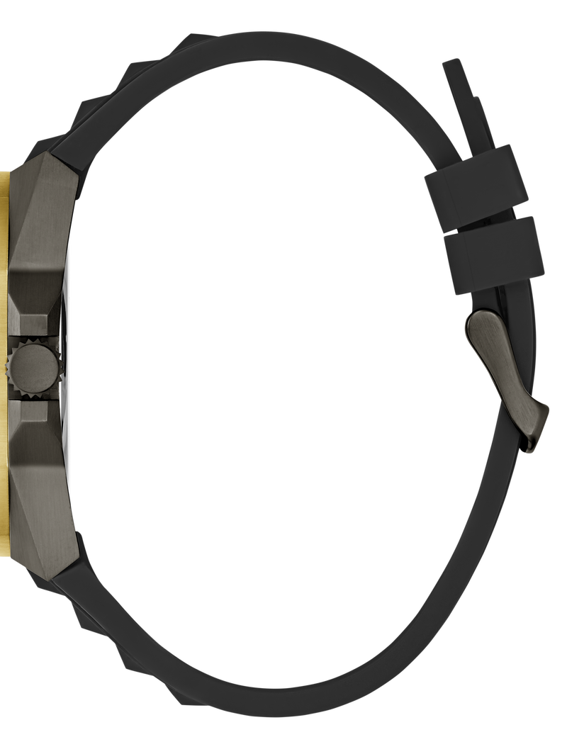 Mens Black 2-Tone Multi-function Watch