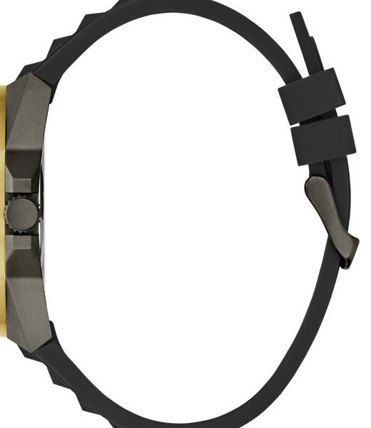 Mens Black 2-Tone Multi-function Watch