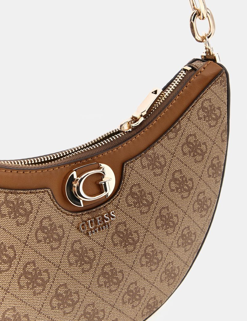 Orlina logo top zip shoulder bag