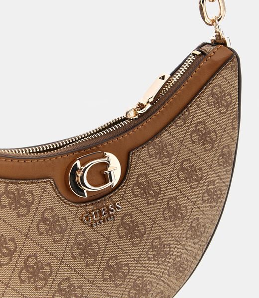 Orlina logo top zip shoulder bag