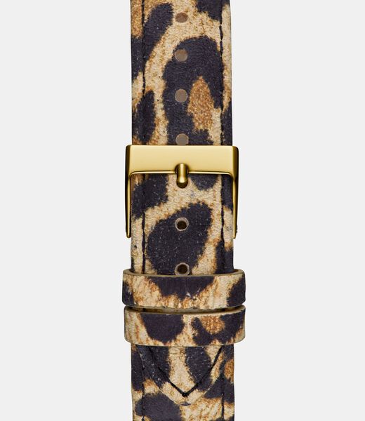 Ladies Leopard Gold Tone Analog Watch