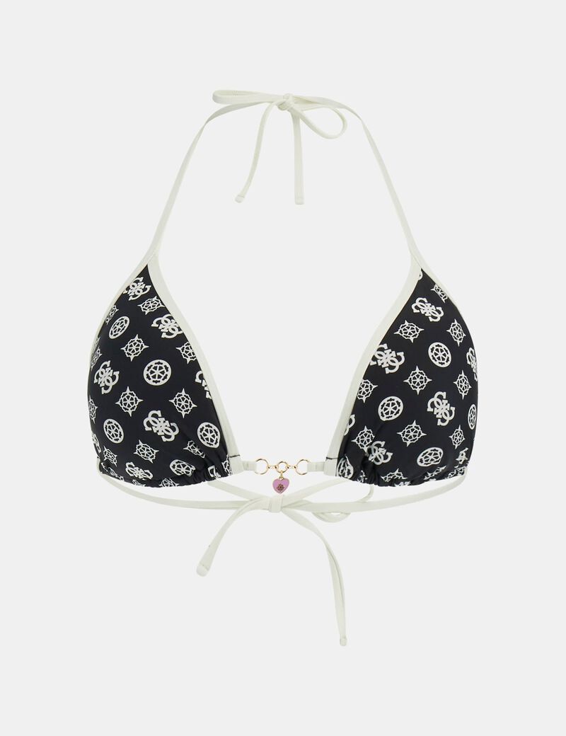 All over logo triangle bikini top