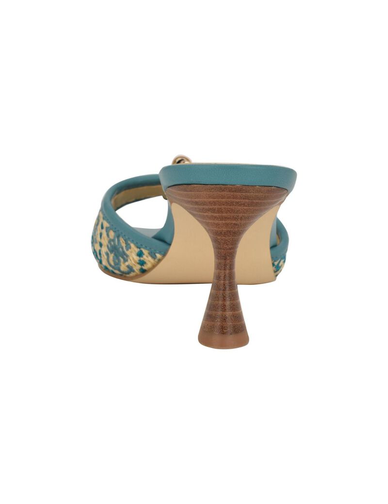 Dista Buckled Logo Kitten Heels