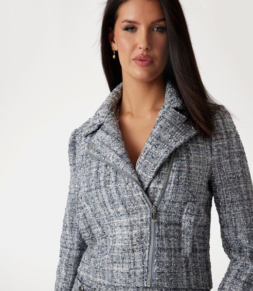 Tweed biker jacket