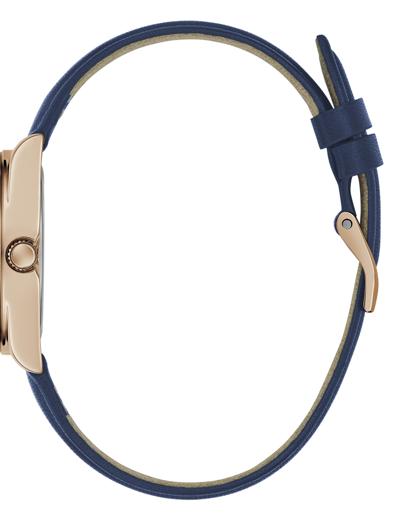 Ladies Blue Rose Gold Tone Analog Watch
