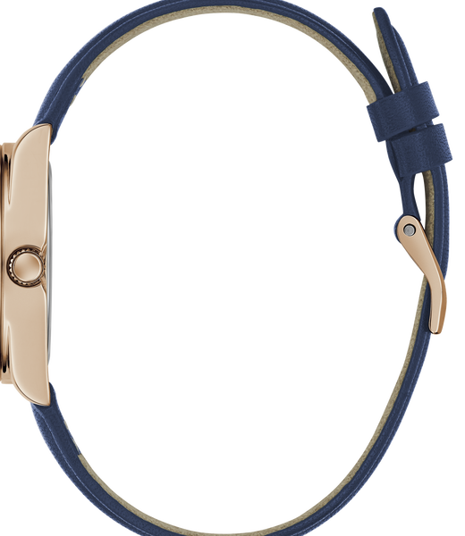 Ladies Blue Rose Gold Tone Analog Watch