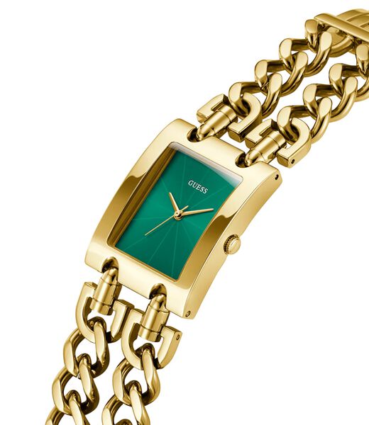 Guess Trend Women Mod Heavy Metal Quartz Analog 28 Mm Gld Case Gold Tone Ss Brt