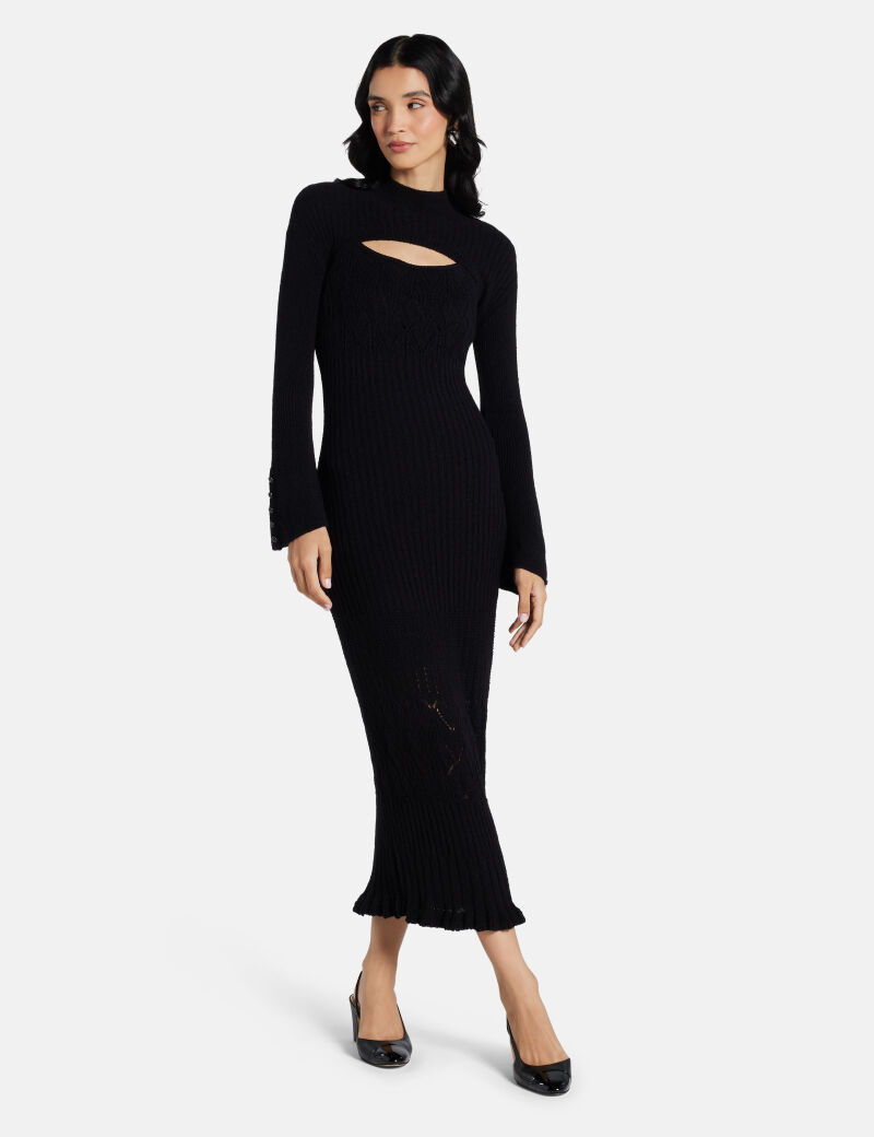 Twin-set long sweater dress