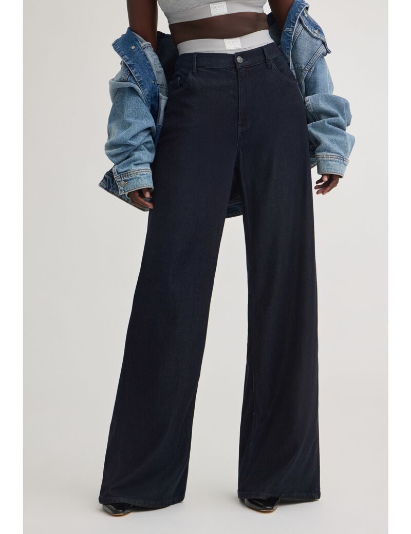 جيس wide loose jeans