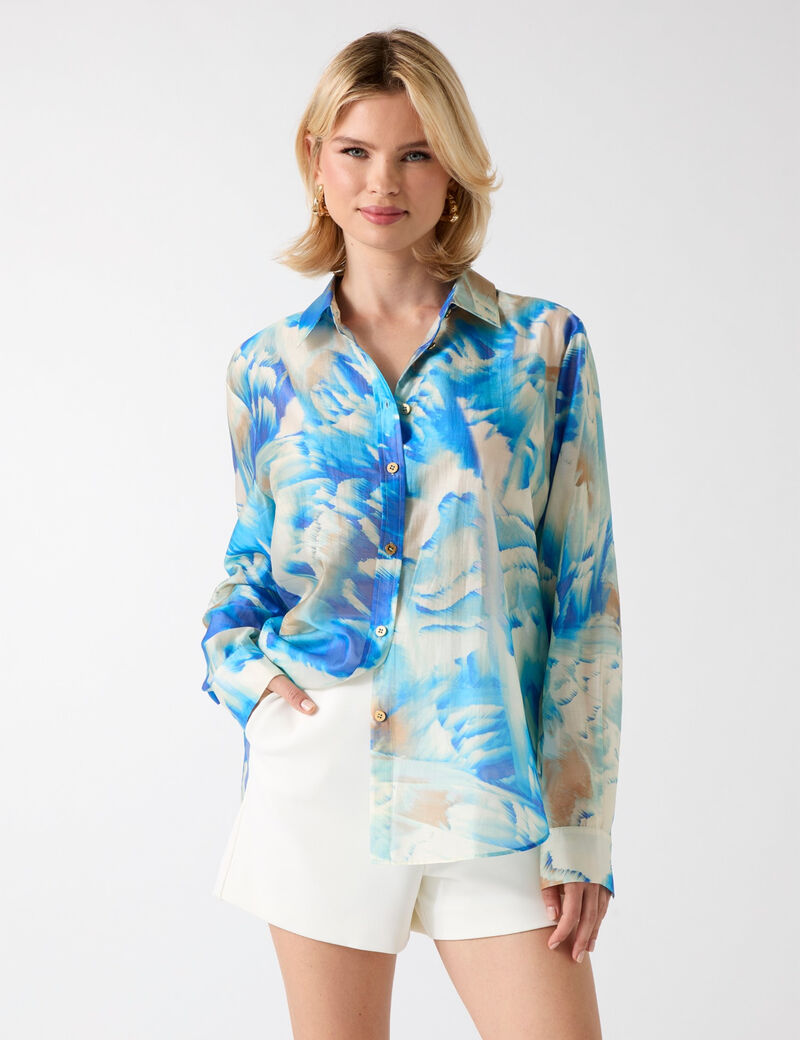 guess marciano printed shirt