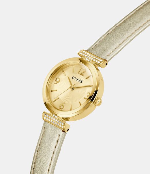 Metallic analogue watch