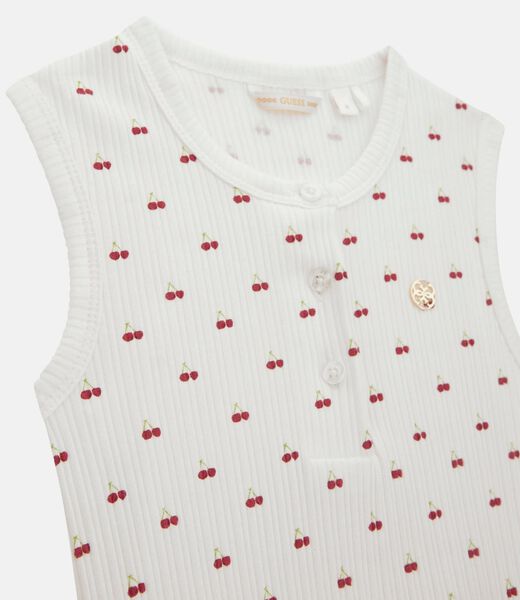 Cherry rib knit top