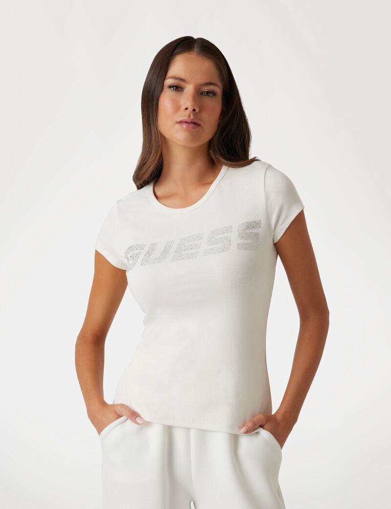 Rhinestones logo t-shirt