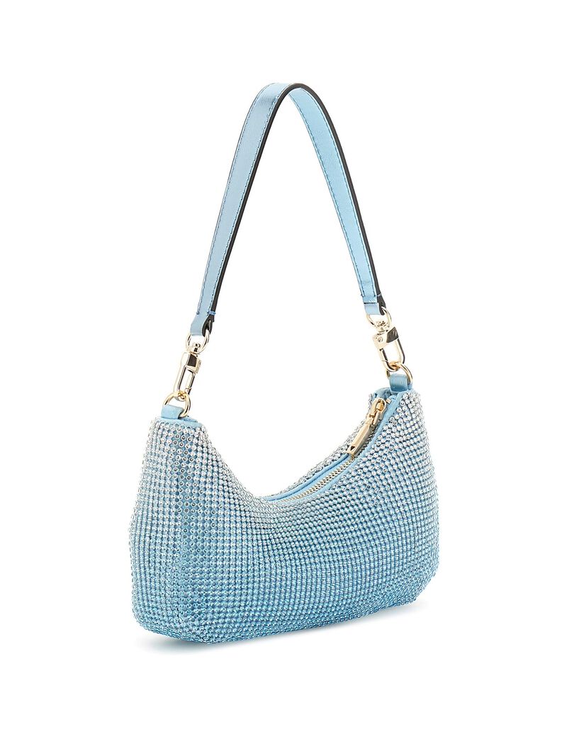 guess zalina rhinestone mini shoulder bag