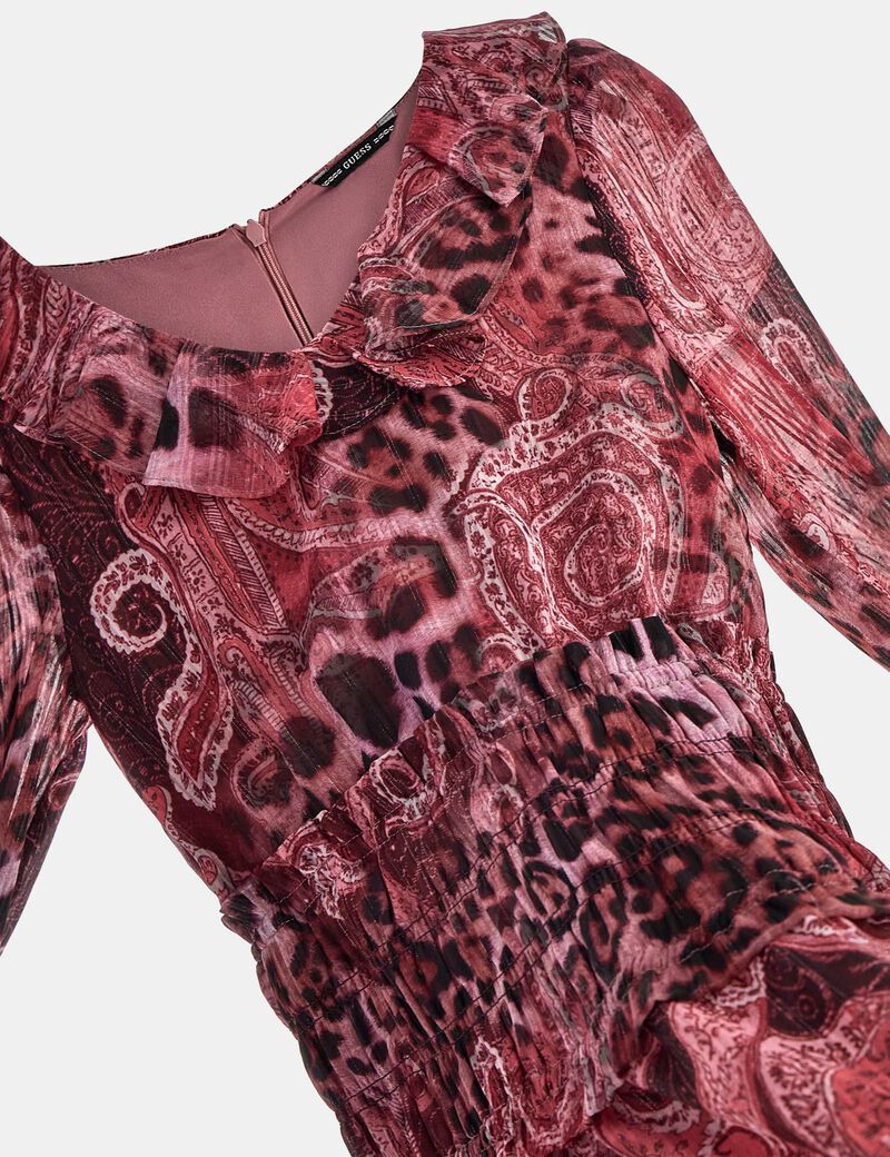 All Over Print Chiffon Dress