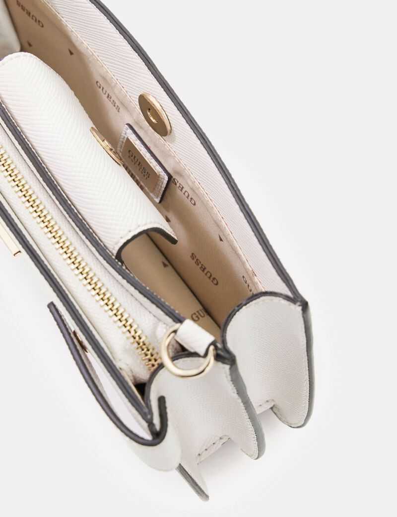 guess serenova saffiano mini crossbody bag