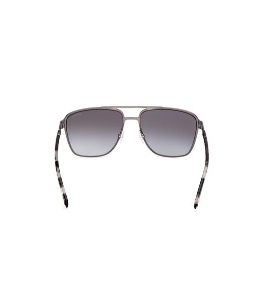 Square nickletin gradient smoke sunglasses