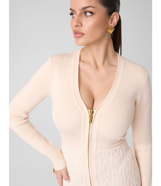 guess marciano full zip mini dress