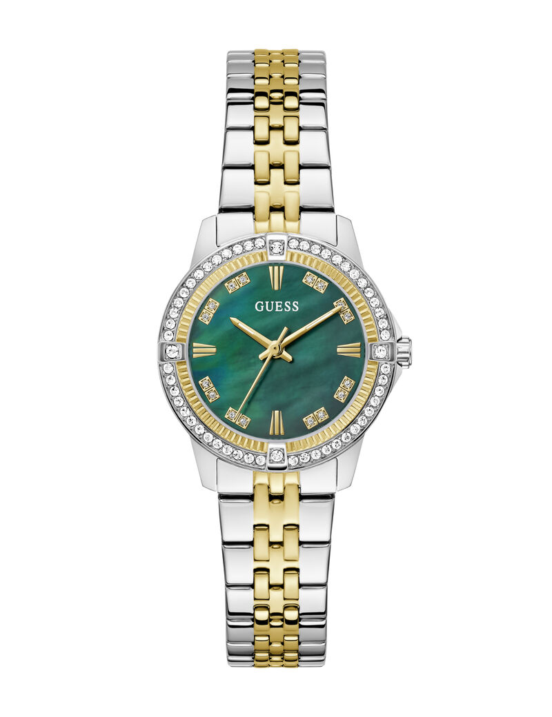 Ladies 2T Silver/Yellow Gold Tone Round Analog Watch