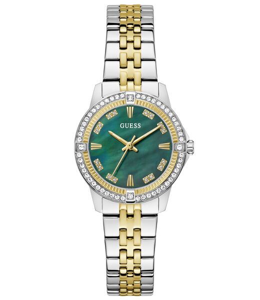 Ladies 2T Silver/Yellow Gold Tone Round Analog Watch