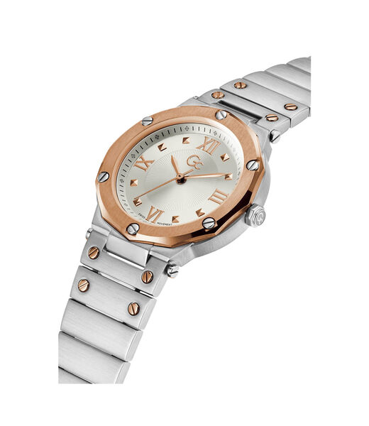 Gc Rose Gold And Silver Watch