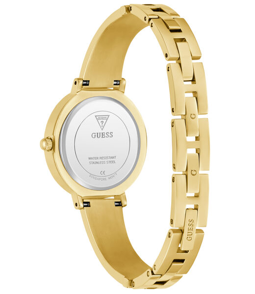 Ladies Yellow Gold Tone Round Analog Watch