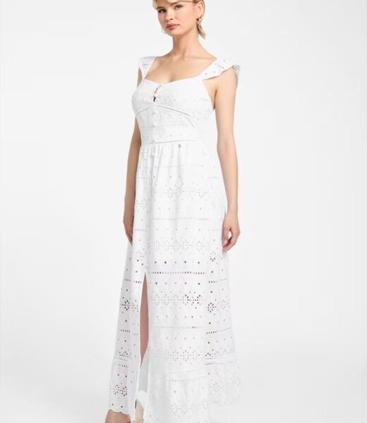 Long broderie anglaise dress
