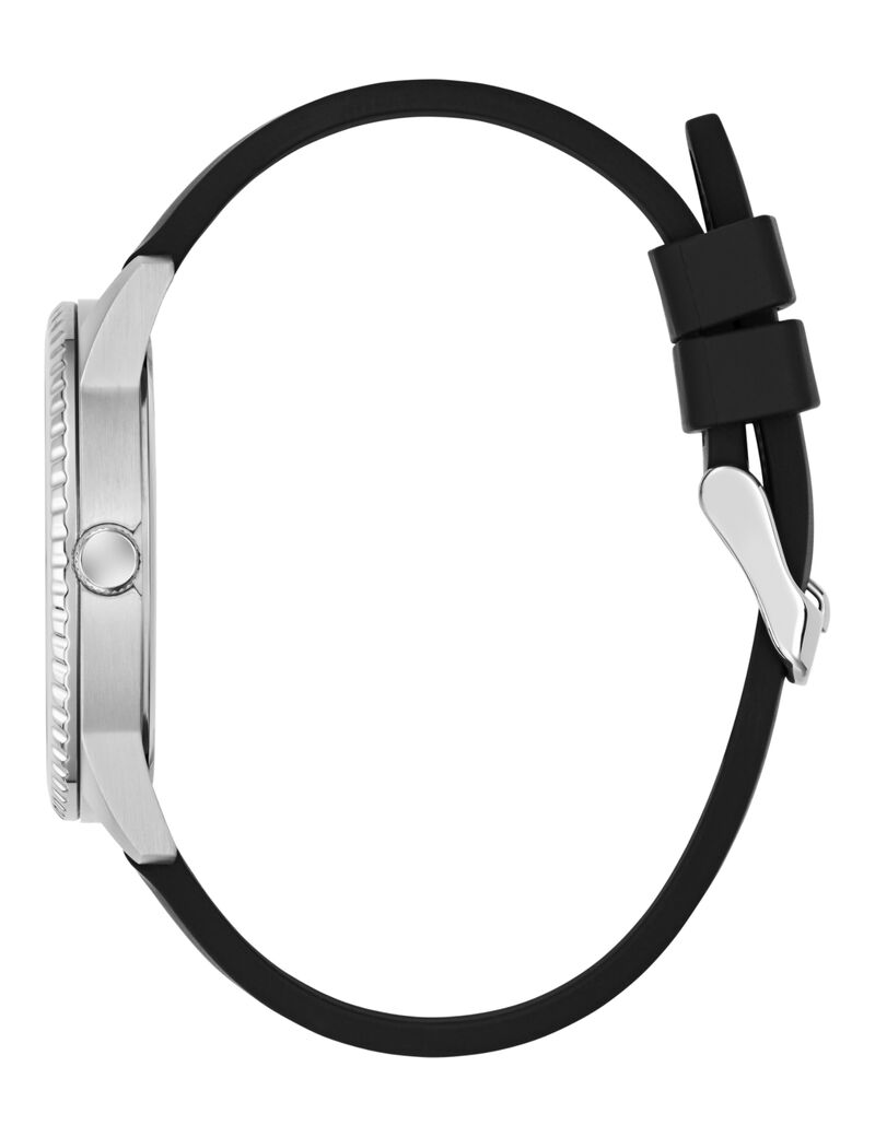 Mens Black/Gunmetal/Grey Round Analog Watch