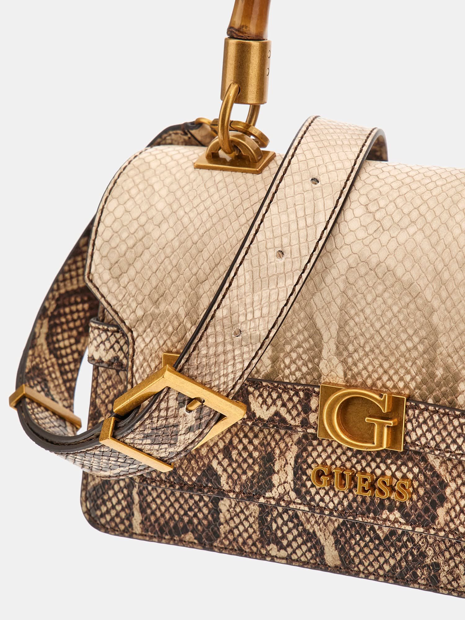 Shop GUESS Online Sibel python print mini handbag