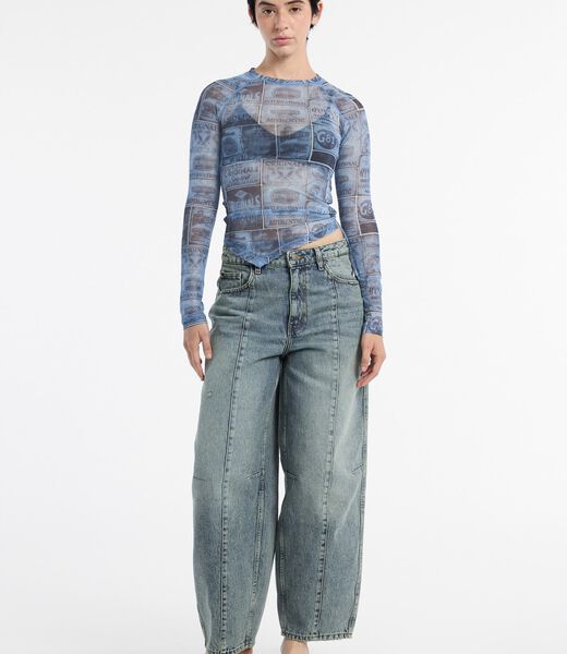 All over print mesh top
