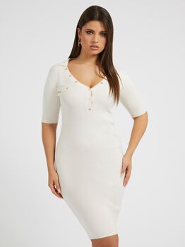 Polo Collar Sweater Dress