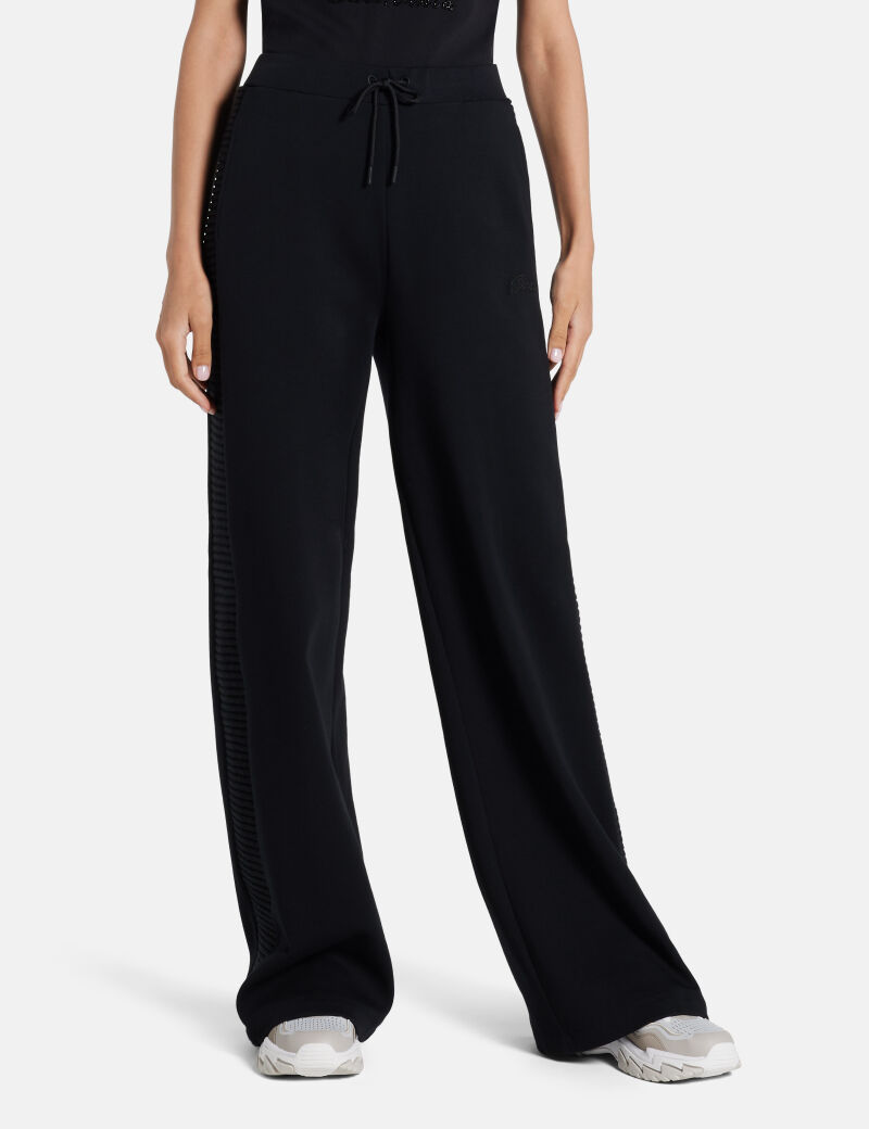 Wide-leg palazzo sweatpants