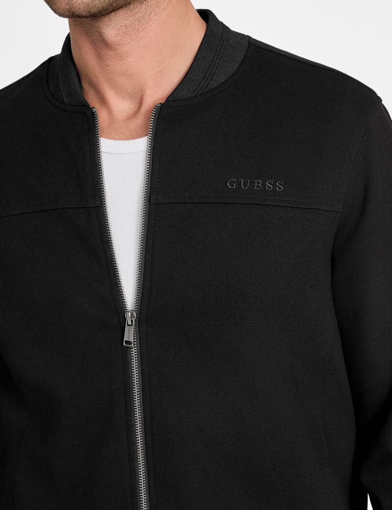 Giovanni textured bomber jacket