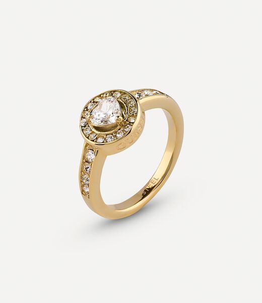 SOLITAIRE HEART CRYS RING