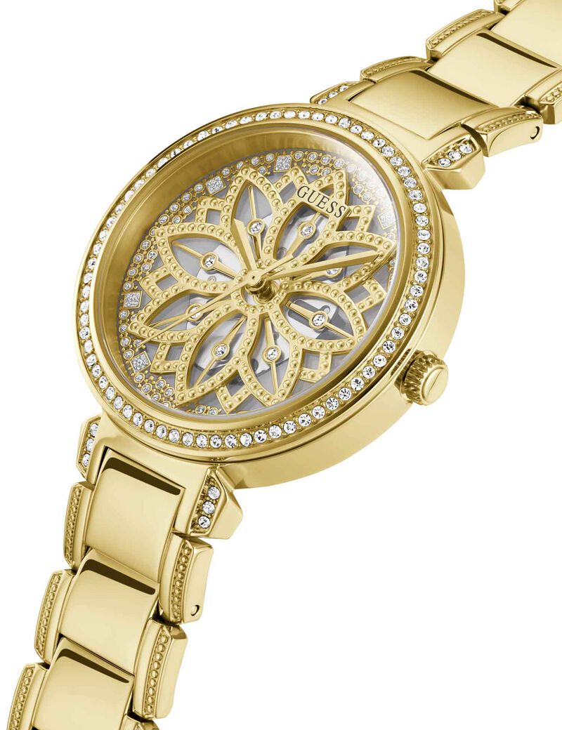 Gold-Tone Cut-Through Watch